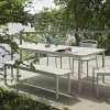 Muuto LINEAR Ogrodowy Stół Stalowy 200 x 80 cm Niebieski