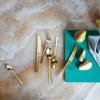 Georg Jensen COPENHAGEN Zestaw Sztućców 4 El. Złoty