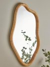 Bloomingville ASHLIE Lustro Ścienne w Rattanowej Ramie 80 cm