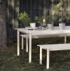 Muuto LINEAR Ogrodowy Stół Stalowy 140 x 75 cm / Czarny