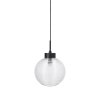 House Doctor GAIA Lampa Wisząca 25 cm Czarna / Klosz Bezbarwny