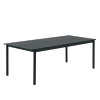 Muuto LINEAR Ogrodowy Stół Stalowy 220 x 90 cm Czarny