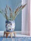 Bloomingville NIENNA Ceramiczny Wazon do Kwiatów 31 cm / Niebieski
