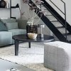 House Doctor BALI Okrągły Stolik Kawowy 110 cm z Drewna Mango - Czarny