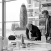 Stelton NORMAN FOSTER Stalowa Karafka - Dzbanek do Wody 1 l / Srebrna