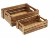 Holm WOODEN Drewniany Pojemnik - Skrzynka do Przechowywania 2 Szt.