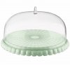 Guzzini TIFFANY Niska Patera z Kloszem do Ciasta 36 cm / Pistacjowa