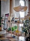 Bloomingville KEIRA Lampa Stołowa z Kloszem / Czarna