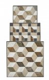Villa Collection NORDIC Stolik do Kawy - Zestaw 3 Stolików z Kamiennym Blatem - Czarny