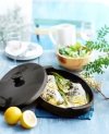 Emile Henry - Garnek Ceramiczny do Gotowania Ryb na Parze - Czarny