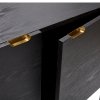 Hübsch NORDIC Komoda 100 cm Czarna / Złote Uchwyty