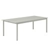 Muuto LINEAR Ogrodowy Stół Stalowy 220 x 90 cm Szary