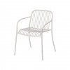 Blomus YUA WIRE Krzesło Ogrodowe z Podłokietnikami / Jasnoszare Silk Grey