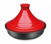 Spring KITCHEN Naczynie Tagine Żeliwne z Ceramiczną Pokrywą / Czerwone