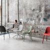 Muuto FIBER SIDE Krzesło z Drewnianą Ramą - Czarne Tapicerowane (Remix 183)