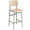 Muuto LOFT Hoker - Stołek Barowy 75 cm Zielony/Dębowy (Dusty Green)