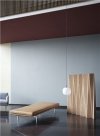Muuto OUTLINE Leżanka 200 cm z Poduszką Skóra Brązowa Cognac / Nogi Srebrne Aluminium