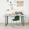 Muuto VISU SLED BASE Krzesło Drewniane na Stalowej Ramie - Szare 2 Szt.