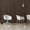 Muuto FIBER ARMCHAIR WOOD BASE Krzesło - Rude /Drewniana Rama Naturalna