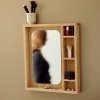 Andersen Furniture GLANCE Lustro Ścienne w Dębowej Ramie z Półkami