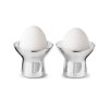 Georg Jensen ALFREDO Stalowe Kieliszki do Jajek 2 Szt. / Srebrne