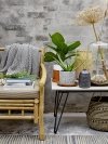 Bloomingville MUNDO Ogrodowy Stolik Kawowy 90x60 cm z Betonowym Blatem / Czarny