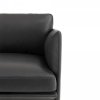 Muuto OUTLINE Sofa 2-Osobowa - Ciemnoszara - Tkanina Remix 163 / Czarne Nogi