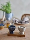 Bloomingville INESA Pojemnik na Sól i Pieprz / Marmurowy na Drewnianej Podstawce