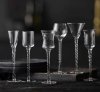 Lyngby Glass AQUAVIT ROM Kieliszki do Wódki, Likierów, Nalewek 6 Szt. Bezbarwne / Nóżka Zdobiona