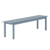 Muuto LINEAR Ławka Ogrodowa / Stalowa 170 cm Niebieska