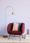 Hübsch PIPE Lampa Podłogowa z Marmurową Podstawą - Złota