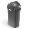 simplehuman SWING Kosz na Śmieci 60 l - Uchylny / Szary