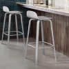 Muuto VISU BAR Hoker - Stołek Barowy 65 cm Dębowy / Siedzisko Tapicerowane Skóra Brązowa