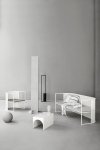 Kristina dam studio ARCH Stolik Stalowy 60 cm / Beżowy