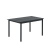 Muuto LINEAR Ogrodowy Stół Stalowy 140 x 75 cm / Czarny