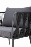 Bloomingville PAVONE Fotel Ogrodowy / Czarny