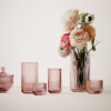 Lyngby Porcelain LYNGBY Wazon Szklany 20 cm Burgundy - Różowy