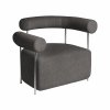 Kristina dam studio SOLITUDE Fotel Tapicerowany Boucle / Ciemnoszary
