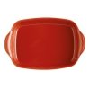 Emile Henry NATURAL CHIC Prostokątna Forma - Naczynie do Zapiekania 42,5x28 cm Czerwone