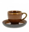 Bitz NORDIC Filiżanki ze Spodkiem do Kawy Espresso 70 ml Czarne / Amber
