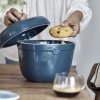 Emile Henry NATURAL Ceramiczny Pojemnik - Słoik z Pokrywką na Ciasteczka / Niebieski
