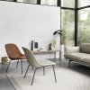 Muuto FIBER LOUNGE Fotel Szary - Rama Metalowa