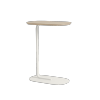 Muuto RELATE Stolik Pomocniczy - Boczny 73,5 cm Biały / Blat Dąb Naturalny