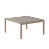 Muuto COUPLE Stolik Kawowy z Ceramicznym Blatem 84x80 cm / Jasny Dąb - Blat Gładki Taupe