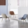 Muuto FIBER LOUNGE Fotel - Ochre / Rama Drewniana