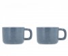 Villa Collection FJORD Filiżanka do Kawy Espresso 100 ml 2 Szt. Niebieska