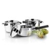 Eva Solo NORDIC KITCHEN Garnki - Komplet Garnków 6 El. Czarne Uchwyty