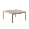 Muuto COUPLE Stolik Kawowy z Ceramicznym Blatem 84x80 cm / Jasny Dąb - Blat Wavy Piaskowy Sand