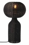 Villa Collection WERNA Lampa Stołowa z Rattanu - Czarna
