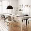 Muuto VISU SLED BASE Krzesło Drewniane na Stalowej Ramie - Czarne 2 Szt.